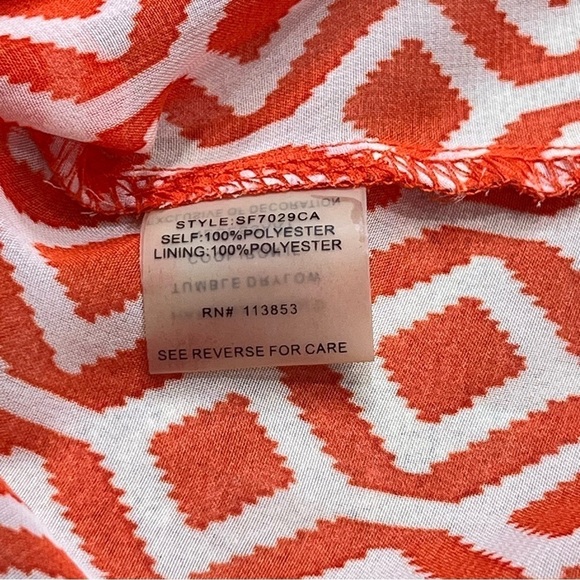 Women’s 41 Hawthorn, Orange Blouse, Size Medium, Button Accents, Quarter Sleeves - Picture 10 of 10
